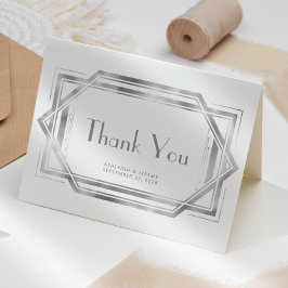 Vintagen 20er Jahre Deko White Silver Wedding Viel Karte