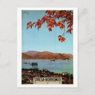 Vintagen 20er Jahre Lago Maggiore Stresa Italienis Postkarte
