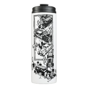 Vintagen 20er Jahre zeigen Kunstdarstellung Thermosbecher