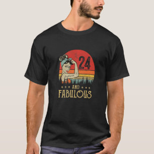 Vintagen 24 Jahre alt Geburtstag und herrlich 24. T-Shirt