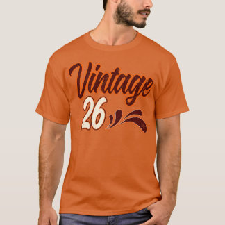 Vintagen 26 Jahre alt Geburtstag T-Shirt