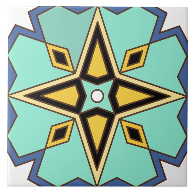 Vintagen 30er Jahre Catalina Island Tile Fliese (Vorderseite)