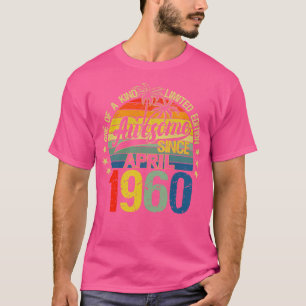 Vintagen 62 Jahre alt April 1960 Dekorationen 62.  T-Shirt