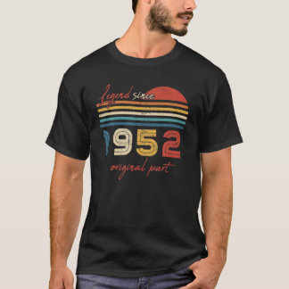 Vintagen 70 Geburtstagsgeschenke Legend seit 1952  T-Shirt