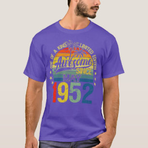 Vintagen 70 Jahre alt Mai 1952 Dekorationen 70. Bi T-Shirt