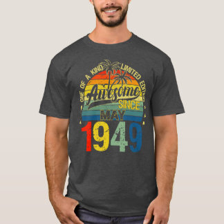 Vintagen 73 Jahre alt Mai 1949 Dekorationen 73. T-Shirt