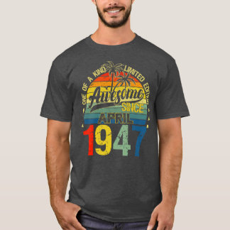 Vintagen 75 Jahre alt April 1947 Dekorationen 75. T-Shirt