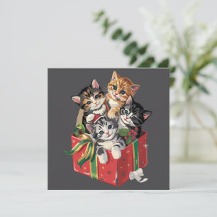 Vintagen 90er Cat Lover Weihnachten Retro Katzen W
