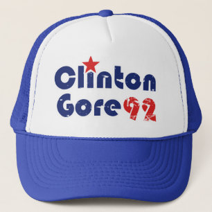 Vintagen 90er Clinton Gore 1992 Truckerkappe