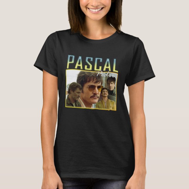 Vintagen 90er Jahre Pedro Pascal Ästhetik T-Shirt (Vorderseite)