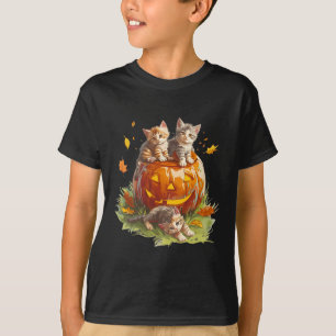 Vintagen 90er KatzenkürbisHalloween für Männer Fra T-Shirt