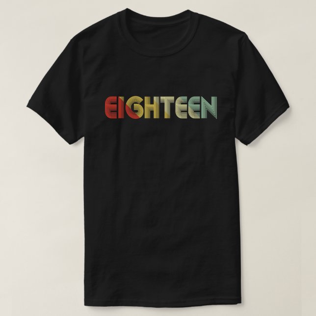 Vintagen achtzehn 18. Geburtstag T-Shirt (Design vorne)
