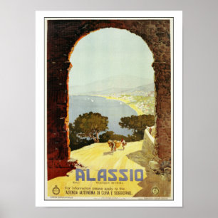 Vintagen Alassio-Reisemposter der 20er Jahre Poster