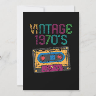 Vintagen Cassette-Retro der 70er Jahre Einladung