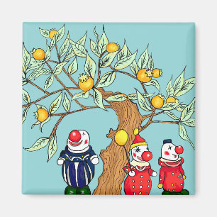 Vintagen Clowns unter Baumbestand Magnet