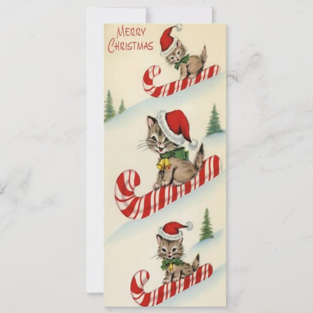 Vintagen drei wunderbare Kätzchen auf Süßigkeiten (Vorderseite)