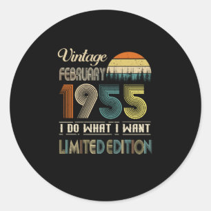 Vintagen Februar 1955 I Do I Do I Woll Limited Runder Aufkleber