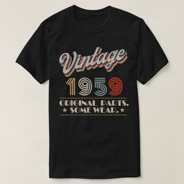 Vintagen Geburtstagsjahr 1959 T-Shirt (Design vorne)