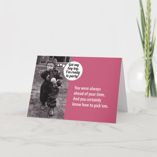 Vintagen Geburtstagskartenbesitzer der 50er Jahre  Karte (Vorderseite)