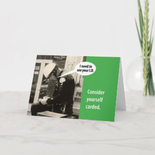 Vintagen Geburtstagskartenhalter der 50er Jahre fü Karte