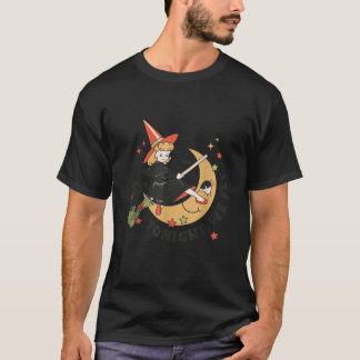Vintagen heute Abend fliegen wir auf Broom Cat Ret T-Shirt