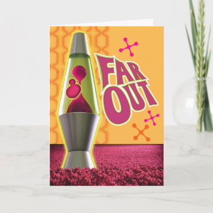 Vintagen Hippie Lamp Retro Geburtstag der 1960er Karte