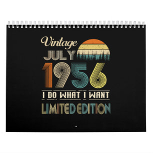 Vintagen Juli 1956 Was ich Woll Limited Edition Kalender