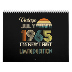Vintagen Juli 1965 Was ich Woll Limited Edition Kalender