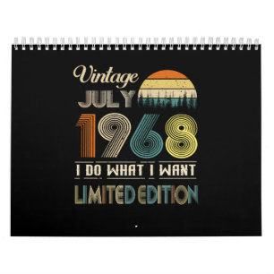 Vintagen Juli 1968 Was ich Woll Limited Edition Kalender