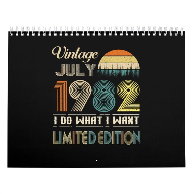 Vintagen Juli 1982 Was ich Woll Limited Edition Kalender (Titelbild)