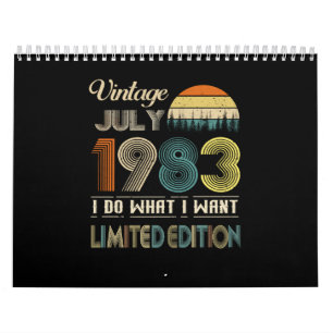 Vintagen Juli 1983 Was ich Woll Limited Edition Kalender
