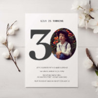 Vintagen Karierten 30. Geburtstag Foto Einladung