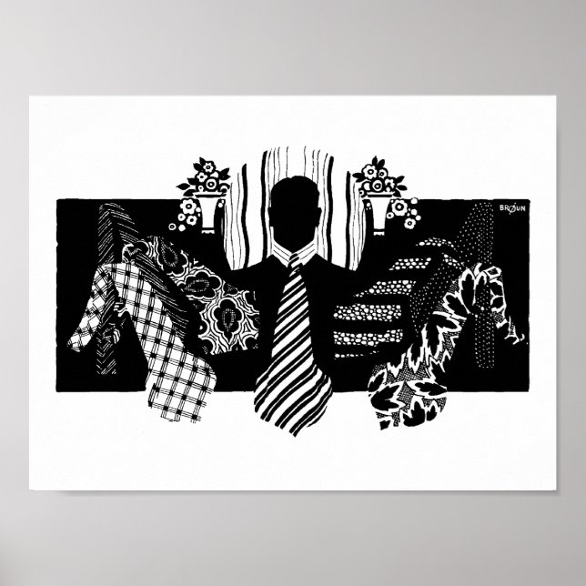 Vintagen Männeranzeigen der 20er Jahre Poster (Vorne)