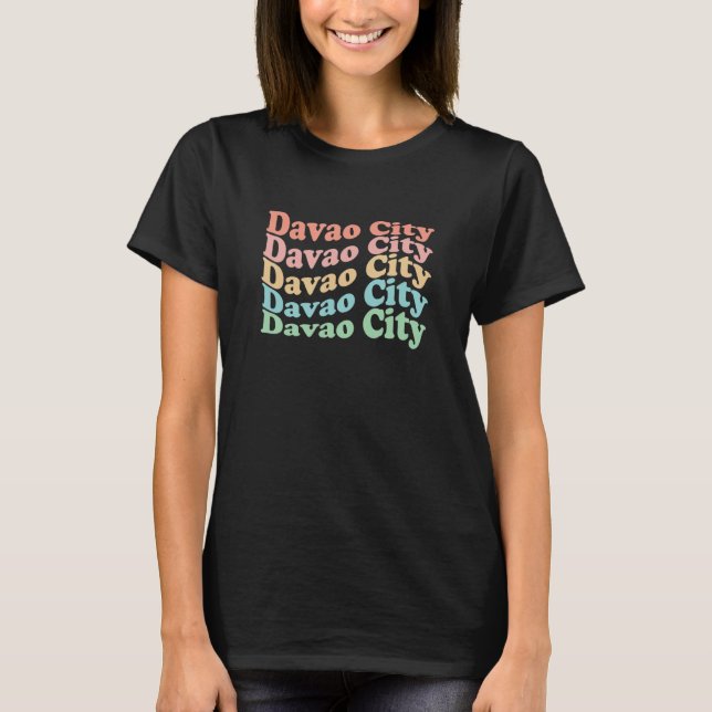 Vintagen Philippinen Hippie City - Retro Davao T-Shirt (Vorderseite)