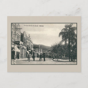 Vintagen Santos Street Szene in den 1900er Jahren  Postkarte