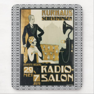 Vintagen Scheveningen Niederlande Radio Salon 1920 Mousepad