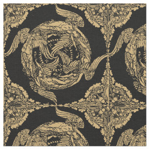 Vintagen Vier Winde/Engel von Walter Crane Stoff