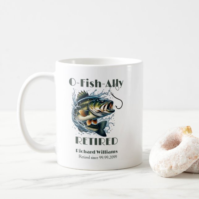 Vintagen von "Ally Remüde Big Fish" Kaffeetasse (Mit Donut)