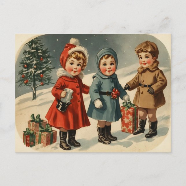Vintagen Weihnachten der 1900er Jahre Niedlich (Vorderseite)