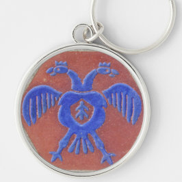 Vintagen zwei Drachendrachen Schlüsselanhänger