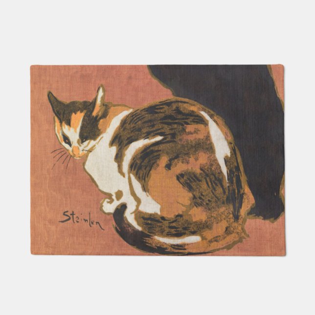 Vintagen zwei Katzen, die Steinlen malen Fußmatte (Vorderseite)