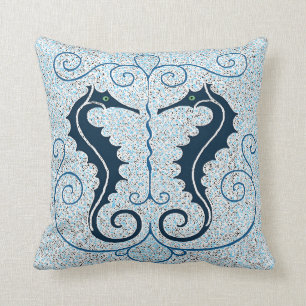 Vintagen zwei Seepferd Design-Kissen Kissen