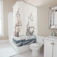 Vintagen zwei Segelschiffe auf See Johan Teyler