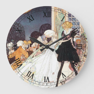 Vintagen Zwölf Tanzprinzessinnen von Kay Nielsen Große Wanduhr
