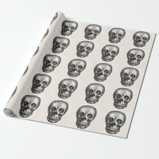 Vintager 1800s Schädel-Retro Schädel Skeleton Geschenkpapier