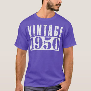 Vintager 1950 Vintager weißer Text T-Shirt