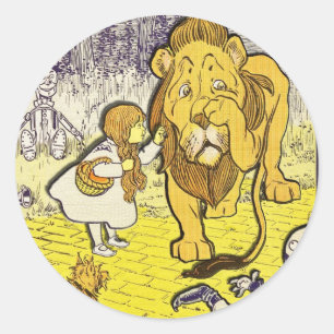 Vintager 1. Ausgaben-Druck Zauberers von Oz Runder Aufkleber