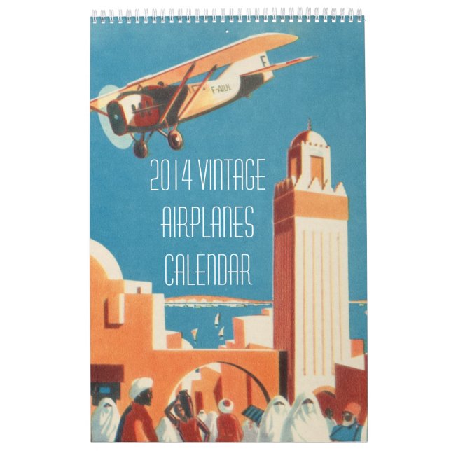 Vintager 2014 Flugzeug-Kalender Kalender (Titelbild)