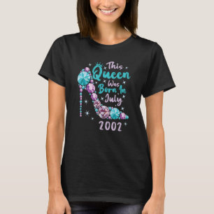 Vintager 20. Geburtstag Diese Königin war im Juli T-Shirt
