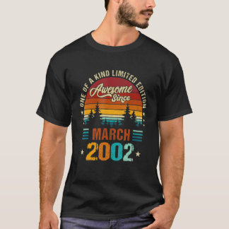 Vintager 20. Geburtstag Phantastisch seit März 200 T-Shirt